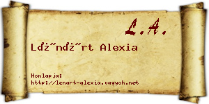 Lénárt Alexia névjegykártya
